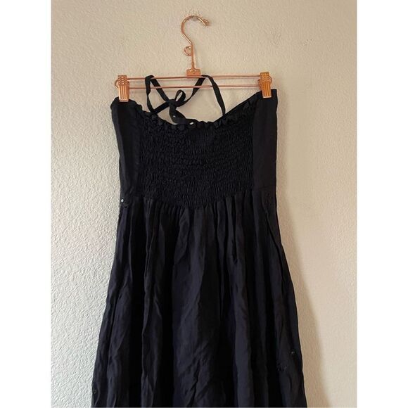 Y2k Hawaiian black halter dress with sequin details size medium - Picture 3 of 7